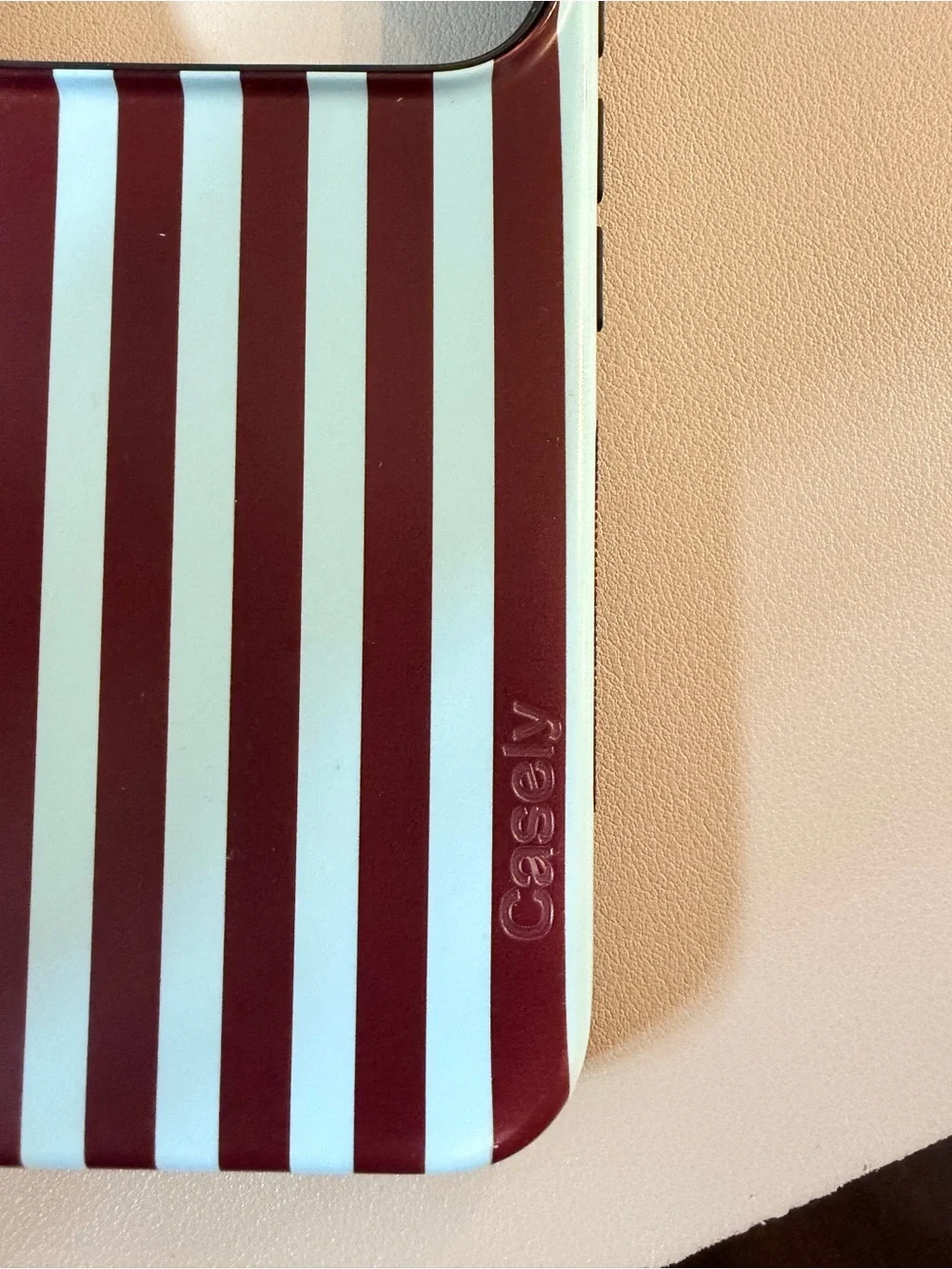 Casely Stripe Phone Case in Brown and Blue